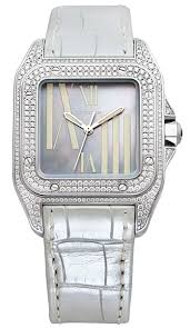 Check spelling or type a new query. Cartier Santos 100 Unisex White Gold Diamond Watch Wm503251