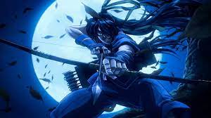 Find blue sad anime wallpapers image, wallpaper and background. Hd Wallpaper Black Haired Man Holding Bow Illustration Drifters Anime Blue Wallpaper Flare
