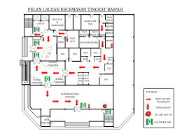 Pelan lantai aras 6 (zon a) pelan lantai aras 6 (zon b) pelan lantai aras laluan kecemasan a; Pelan Lantai Zon Amaryllis Perda Ekosistem Kondusif Sektor Awam Eksa