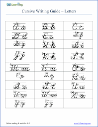 Free Cursive Writing Worksheets Printable K5 Learning