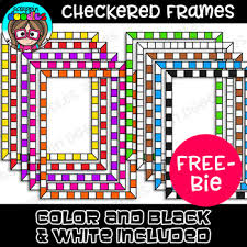 Black And White Checkered Border Png Free Checkered Borders By Scrappin Doodles Teachers Pay Teachers In 2020 Clip Art Borders Free Doodles Clip Art Freebies