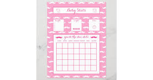 Play with up to 18 people. Baby Stats Guess The Due Date Baby Shower Game Zazzle Co Uk