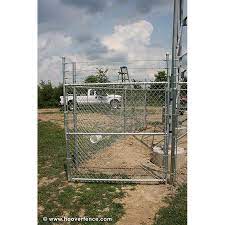 These utility fence enclosures look great. Hoover Fence Commercial Chain Link Fence Single Gates All 1 5 8 Galvanized Hf20 Frame With Barbed Wire Hoover Fence Co