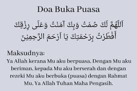 Terkait lafal doa berbuka puasa, ada beberapa versi yang dijelaskan dalam beberapa hadist. Niat Puasa Dan Doa Buka Puasa Serta Ulangkaji Puasa