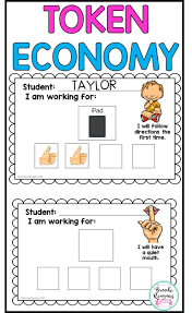Token Economy For Behavior Intervention Positive Reinforcement Visuals Token Economy Behavior Interventions Positive Behavior Reward System