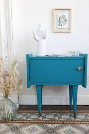 table de nuit chevet annee 50 relooke meuble vintage relooker meuble repeindre meuble