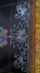 Sreeveera S Border Rangoli Rangoli Border Designs Free Hand Rangoli Design Small Rangoli Design