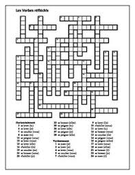 Crossword Gives The Infinitive Of A Reflexive Verb And A Subject Pronoun For The Clue All Answers Are Conjugated Forms In Th Reflexive Verbs Verb French Verbs