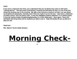 Morning Check In And Behavior Chart By Mrs Alberts Fourth