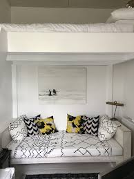 Mezzanine Double Bed With Single Bed Sofa Under Bespoke Made From Plywood Berber Beni Beniourain Beachhut Beachlife Tinyho In 2020 Home Decor Bed Bed Pillows