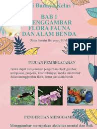 Setelah mempelajari materi menggambar flora, fauna, dan alam benda peserta didik diharapkan mampu: Bab 1 Menggambar Flora Fana Dan Alam Benda