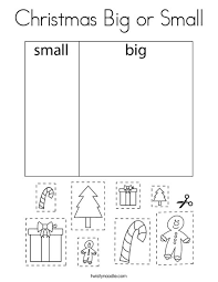 Check out all the brand read more Christmas Big Or Small Coloring Page Twisty Noodle