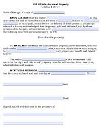 Oct 22, 2019 · if you would prefer to write your own bill of sale, it should include the following information: Free Georgia Personal Property Bill Of Sale Form Pdf Word Doc