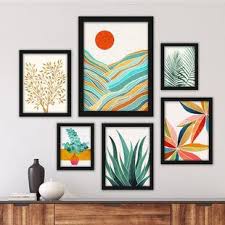 Landscape Near Collioure Study For Le Bonheur De Vivre 1905 By Henri Matisse Picture Frame Print On Ca In 2020 Framed Wall Art Picture Frame Gallery Art Print Set
