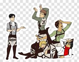 From attack on titan junior high episode 2 where eren and mikasa try to visit armin, but runs into a titan. Levi Mikasa Ackerman Attack On Titan Eren Yeager A O T Wings Of Freedom Silhouette Hanji Transparent Png