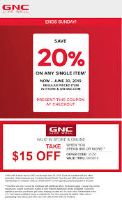 Gnc November 2020 Coupons And Promo Codes