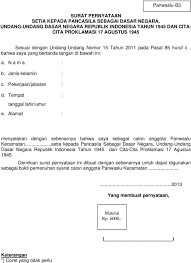 Download contoh formulir pendaftaran siswa baru dalam bentuk. Surat Pendaftaran Calon Anggota Panwaslu Kecamatan Pdf Free Download