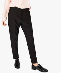 Modèle taille haute avec fermeture à glissière dissimulée sur un côté. Gemo Vetements Pantalon Carotte Femme A Taille Elastiquee Brillante Noir Pantalons Femme Gemo