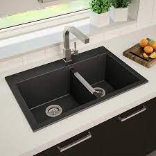 atlantis evier double 60 40 en granite noir black granite sink black granite sink