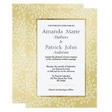 Elegant Faux Gold White Modern Floral Wedding Card Gold Wedding Gifts Customize Marriage Diy Uniqu Gold Wedding Invitations Wedding Cards Wedding Invitations