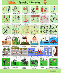 List Of Sports Names Of Sports And Games In English 7 E S L Learn English Vocabulary English Vocabulary Learn English