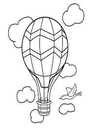 You may also check car help your child color the airplane and the sky before bedtime so that you gift him a dream of him as a. Coloring Pages Hot Air Ballon Flying In The Sky Coloring Page