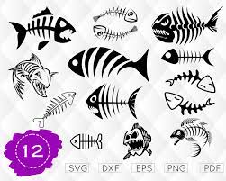 Fish Bone Svg Fish Skeleton Svg Fishing Svg Fish Bone Clipart Fish Bone Silhouette Dead Fish Svg Bone Svg Fi Fish Bone Tattoo Fish Stencil Fish Skeleton