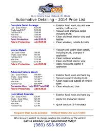 Car Interior Detailing Prices In 2020 Car Detailing Car Wash Business Car Detailing Interior