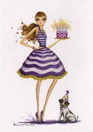 Juniper Valentine Birthday Illustration Bella Pilar Illustrations Happy Birthday Cards