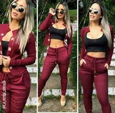 Calça Ribana Com Listra Na Lateral Pin Em Moda Feminina