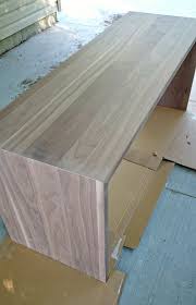Solid Walnut Diy Waterfall Desk For Two Dans Le Lakehouse Waterfall Countertop Diy Modern Furniture Diy Waterfall