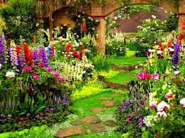Desktop Backgrounds Flower Gardens Flower Garden Garden Flowers Stepping Stones Colours Archway Spring Garden Flowers Outdoor Flowers Flower Garden