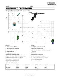 Check spelling or type a new query. Minecraft Crossword Puzzle Teaching Squared