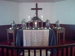 Part Of The Sermon Series On The I Am Sayings Of Jesus This Altar Table Display Reflects I Am The Light N Altar Decorations Altar Arrangement Altar Table