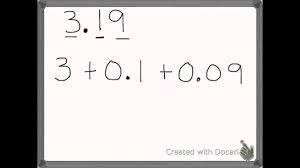 Digits to the right of the decimal point are less than one and are written as fractions. Decimals In Expanded Form Youtube