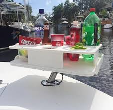 The Docktail Bar Plus Custom Bait Table With All Angle Adjustable Rod Holder Mount Boat Bar Boat Accessories Boat