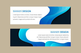 Vintage detailed flower decorations and subtle outlines. Curve Horizontal Banner Blue Graphic By Noory Shopper Creative Fabrica