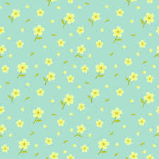 Premium Vector English Primrose Flower And Leaves And Small Petal Seamless Random Repeat Vector Pattern Background