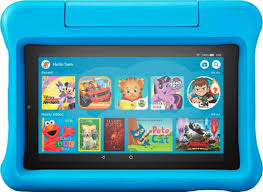 Entertain the kiddos for a minute so you can have a break, and possibly this app uses stories, quizzes, games, and videos to get kids started on a path to learning about reading. Amazon Fire 7 Kids Edition 2019 Release 7 Tablet 16gb Blue B07h8ws1ft Best Buy
