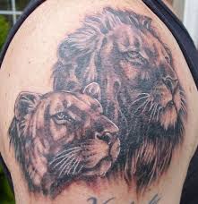 Female Lion Tattoo Male And Female Lions Female Lion Tattoo Lion Tattoo Female Lion