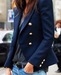 Black Blazer With Gold Buttons Womens Sleepy Fashion Style Work Outfits Women