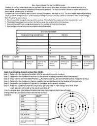 Bohr Atomic Model Steps And Practice For Elements 1 20 Physical Science Atom Practice