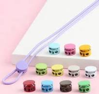 Custom Adjustable 2 Hole Colorful Spring Metal End Cord Lock Drawstring Stopper