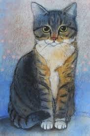 2015 Mevr Spanjer Aquarel Kat Dieren Tekenen Koeien Kunst