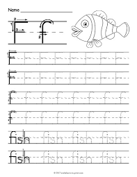 tracing letter f worksheet