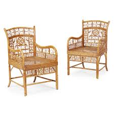 Pair Of Bamboo Brighton Pavilion Style Armchairs 19th Century Armchair Wicker Furniture Georgian Furniture