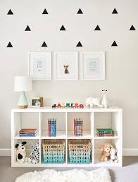 Ikea Nursery Bookcase With Blue Ombre Baskets Transitional Nursery