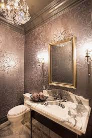 20 Gorgeous Wallpaper Ideas For Your Powder Room Luxury Powder Room Powder Room Wallpaper Powder Room Small
