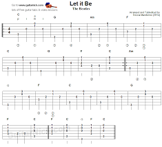 Let It Be Guitar Chords Tablature Learn Guitar Guitar Tabs Songs Guitar Lessons