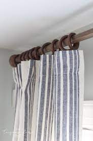 Hanging curtains in a rental apartment or rental home without drilling i've found several ways to hang curtains without any drilling, screws, nails, and even over blinds that stick out from the wall. Gorgeous Farmhouse Curtain Ring Hack Curtains With Rings Boys Bedroom Curtains Curtains Living Room